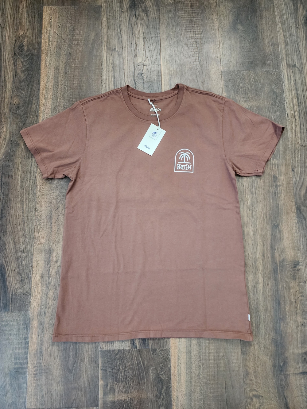 Katin Rust Brown Short Sleeve Palm Chest Tee